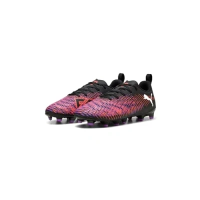 Image of Puma Future 8 PLAY FG/AG JR Unisex Moulded stud football boots for kids, Size: 5.5, black/white/glowing red Synthetics