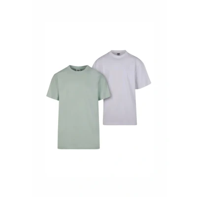 Image of Urban Classics TEE 2PACK Basic Tshirt, Men&#039;s, Size: 5XL, Frostmint white