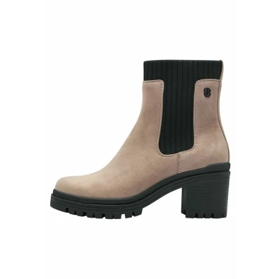 Image of s.Oliver Damen Chelsea Boots mit Blockabsatz Vegan, Braun (Taupe), 36 EU