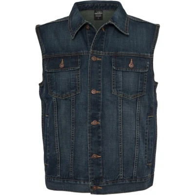 Image of Urban Classics Waistcoat, Men&#039;s, Size: Large, Denimblue
