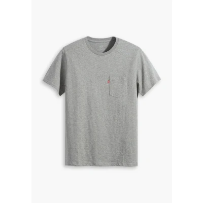 Image of Levi&#039;s Men&#039;s Short Sleeve Classic Pocket Tee T Shirt, Mid Tone Grey Heathe, S