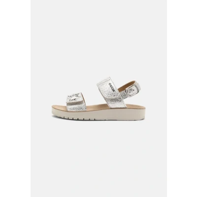 Image of Geox Costarei Sandals for kids, Size: 10K, Silver Synthetics