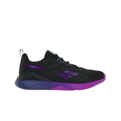 Image of Reebok Nanoflex TR 2 Training shoe, Women&#039;s, Size: 55, Black/purple rave/twilight purple shoes