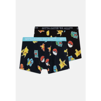 Image of Name it Nkmasgar Pokemon SKY 2 PACK Pants for kids, Size: 7 8y, Black/dark sapphire