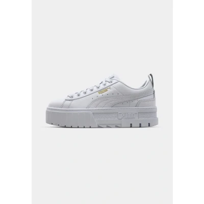 Image of Puma Mayze Classic Trainers, Women&#039;s, Size: 5.5, White leather and imitation