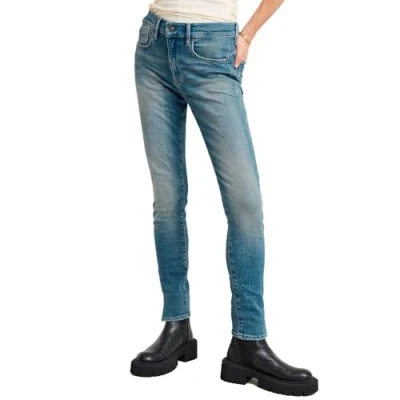 Image of G Star Lhana Skinny Split WMN Jeans Fit, Women&#039;s, Size: 27x30, Sun faded biscay blue