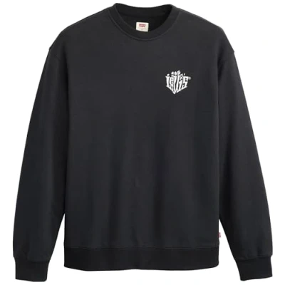 Image of Levi&#039;s Relaxed Graphic CREW Sweatshirt, Men&#039;s, Size: Small, Caviar