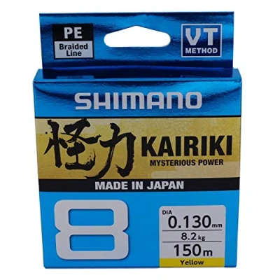 Image of Shimano Kairiki 8 150m Yellow 0.060mm/5.3kg Braided fishing line