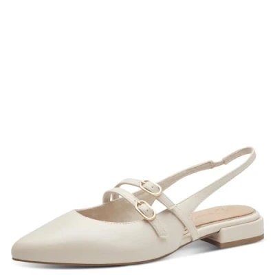 Image of Marco Tozzi Slingback ballet pumps, Women&#039;s, Size: 7, Cream Leather