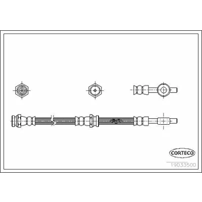 Image of Brake Hose CORTECO 19033500
