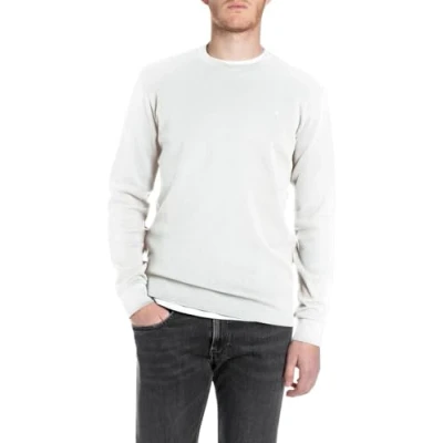 Image of Replay Long sleeved top, Men&#039;s, Size: Small, Natural white