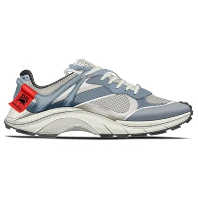 Image of HUGO Trainers, Men&#039;s, Size: 8, Open white Imitation leather/ textile