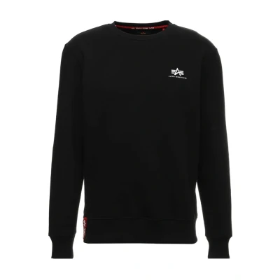 Image of Alpha Industries Basic Small LOGO Sweatshirt, Men&#039;s, Size: Small, Black