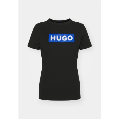 Image of HUGO Classic TEE Print Tshirt, Women&#039;s, Size: XS, Black