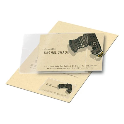 Image of 3L Self Adhesive Business Card Pocket Polypropylene 60X95mm Short Side Opening C