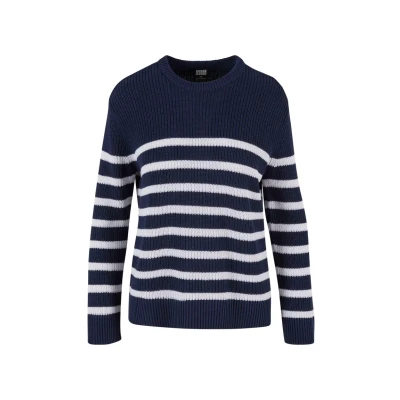 Image of Urban Classics Striped Jumper, Women&#039;s, Size: 3XL, Navy white