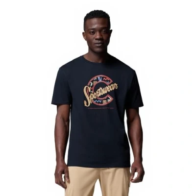 Image of Columbia Rapid RIDGE Graphic TEE Print Tshirt, Men&#039;s, Size: Large, Black