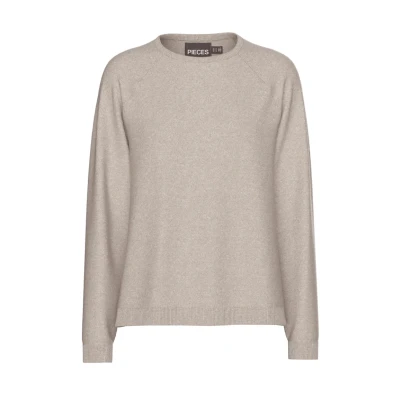 Image of Pieces Pcbree O NECK Jumper crockery, Women&#039;s, Size: XS, Crockery