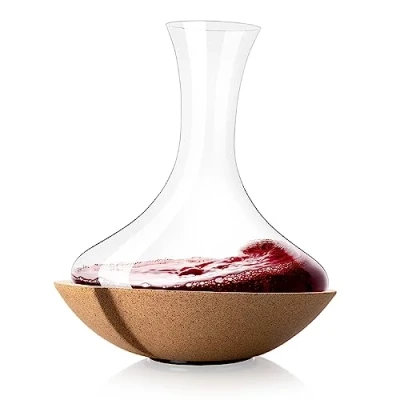 Image of Vacu Vin Decanter Swirling Carafe Crystal Glass 1 Liter