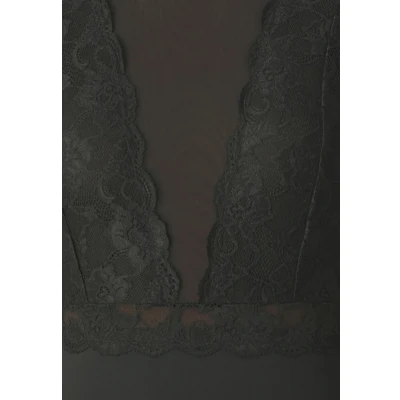 Image of PIECES Women&#039;s Pcsicca Ss Bodystocking Noos Body, Black, L