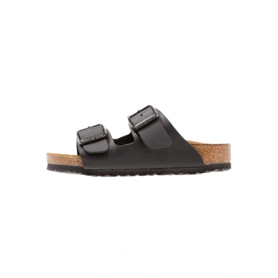 Image of Birkenstock Arizona Slippers for kids, Size: 8.5/9K, Black High quality imitation leather