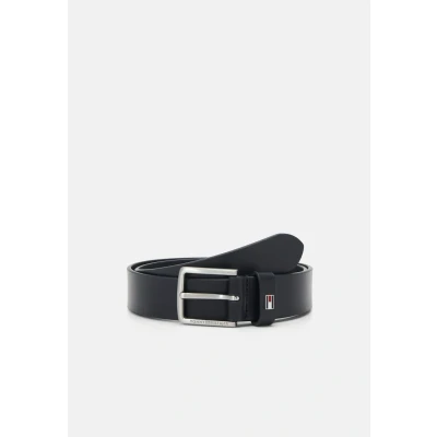 Image of Tommy Hilfiger Kids&#039; Unisex Leather Belt with Logo, Space Blue, S M