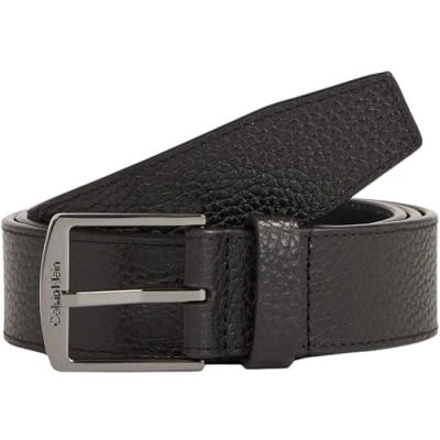 Image of Calvin Klein Casual Belt, Men&#039;s, Size: 44, Black pebble