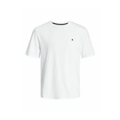 Image of Jack &amp; Jones PLUS SIZE Einfarbig Basic Tshirt, Men&#039;s, Size: 2XL, White