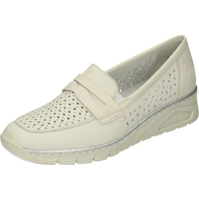 Image of Rieker Damen Slipper N3356 80 weiß Gr. 41