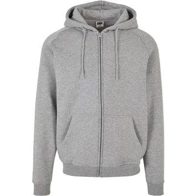 Image of Urban Classics ZIP Hoody Zipup sweatshirt, Men&#039;s, Size: Small, Grey