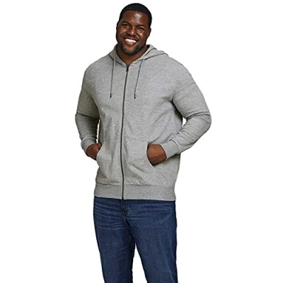 Image of Jack &amp; Jones Zipup sweatshirt, Men&#039;s, Size: 4XL, Light grey melange