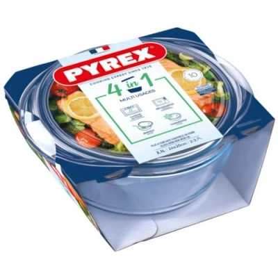 Image of Pyrex Oven dish with lid Essentials ø 20 cm / 2.1 liter