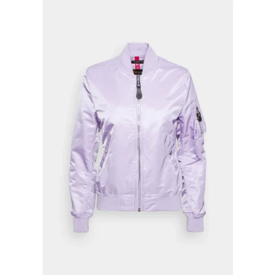 Image of Alpha Industries Bomber Jacket, Women&#039;s, Size: XS, Pale violet