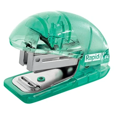 Image of Rapid Mini Stapler, 10 Sheet Capacity, Blue, Mini, Translucent