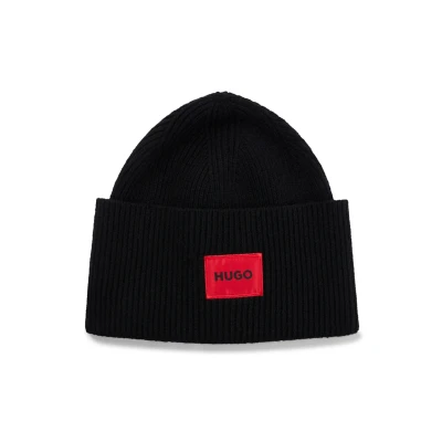 Image of HUGO XAFF Beanie, Size: One Size, Dark grey