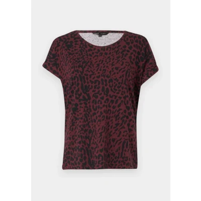 Image of ONLY Onlmoster Print Tshirt, Women&#039;s, Size: XS, Tawny port