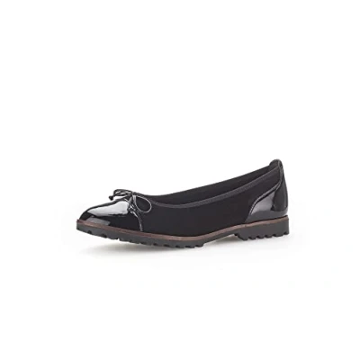 Image of Gabor Shoes 84.160.12 Leather Ballerinas for Women, Black 37, 44 EU