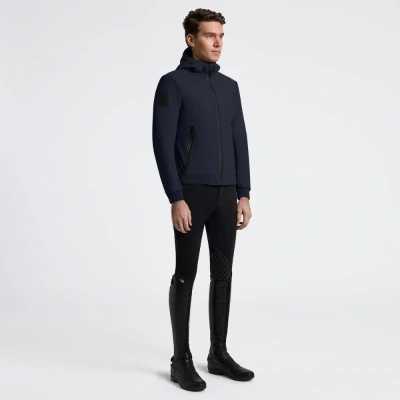 Image of Cavalleria Toscana Mens Thermal Hooded Performance Coat Navy Medium Coats Horse &amp; Equestrian