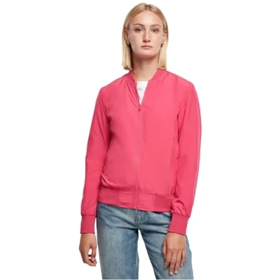 Image of Urban Classics Bomber Jacket, Women&#039;s, Size: XL, Hibiskus pink