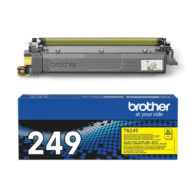 Image of Brother TN 249Y Toner Cartridge, Yellow, Single Pack, Ultra High Yield, Includes 1 x Genuine Supplies