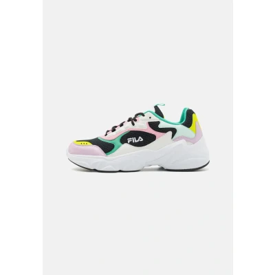 Image of Fila Collene Trainers, Women&#039;s, Size: 3, Black/pink nectar Imitation leather/ textile