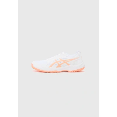 Image of Asics Upcourt Volleyball shoes, Men&#039;s, Size: 4, White/vivid coral shoes