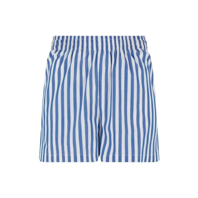 Image of Urban Classics Striped Shorts, Women&#039;s, Size: 3XL, White blue