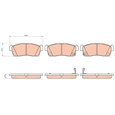 Image of brake Pad Set, disc TRW GDB1940