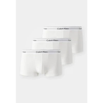 Image of Calvin Klein Underwear LOW RISE Trunk ICON 3 PACK Pants, Men&#039;s, Size: Small, White