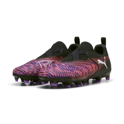 Image of Puma Future Match Moulded stud football boots Black whiteglowing red for kids, Size: 2.5, white glowing Synthetics/textile