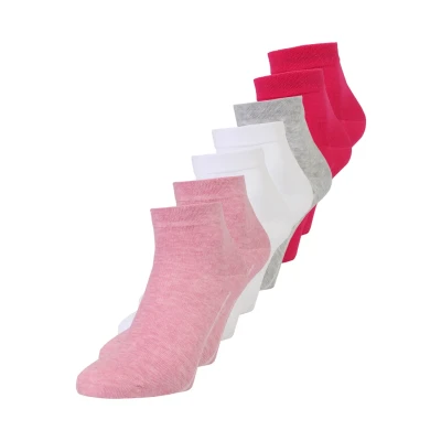 Image of camano BOX 7 PACK Socks, Size: 2.5 5, Pink melange/white/pink rose/fog melange