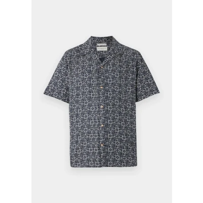 Image of TOM Tailor Comfort Printed Shirt Shirt, Men&#039;s, Size: Small, Navy
