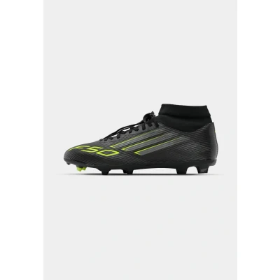 Image of adidas Performance F50 League FG/MG Football boots firm ground, Men&#039;s, Size: 6, Core black/iron metallic/lucid lemon shoes