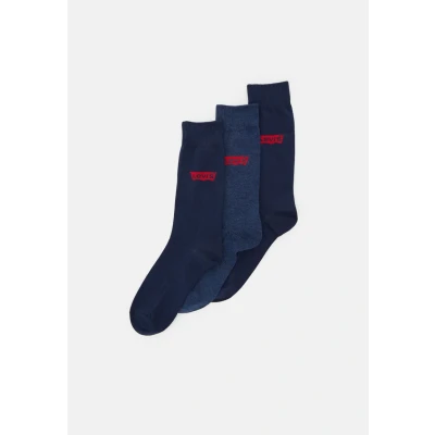 Image of Levi&#039;s Regular CUT Batwing LOGO 3 PACK Socks, Men&#039;s, Size: 6 8, Denim